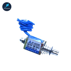 JF-0520B Push Type Open Frame Linear Solenoid DC 6V 12V 24V Electromagnet Suction 40g 10mm 0.3A 4N Holding Clearance Price