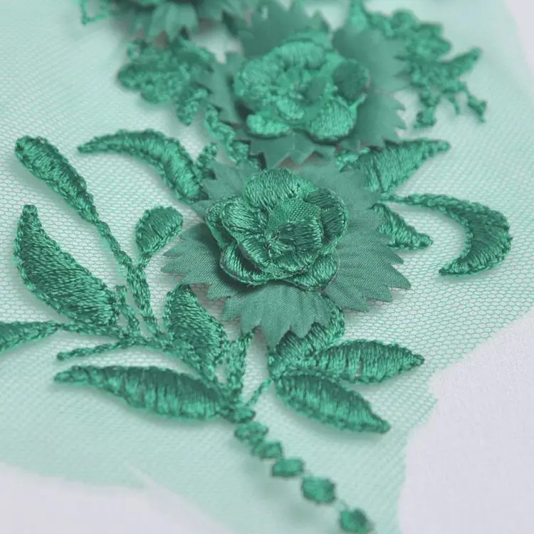 متعدد الألوان ثلاثي الأبعاد التطريز زهرة فستان الزفاف التصحيح يدوية الصنع Diy بها بنفسك المواد مرحلة الأداء الديكور Accessori #3