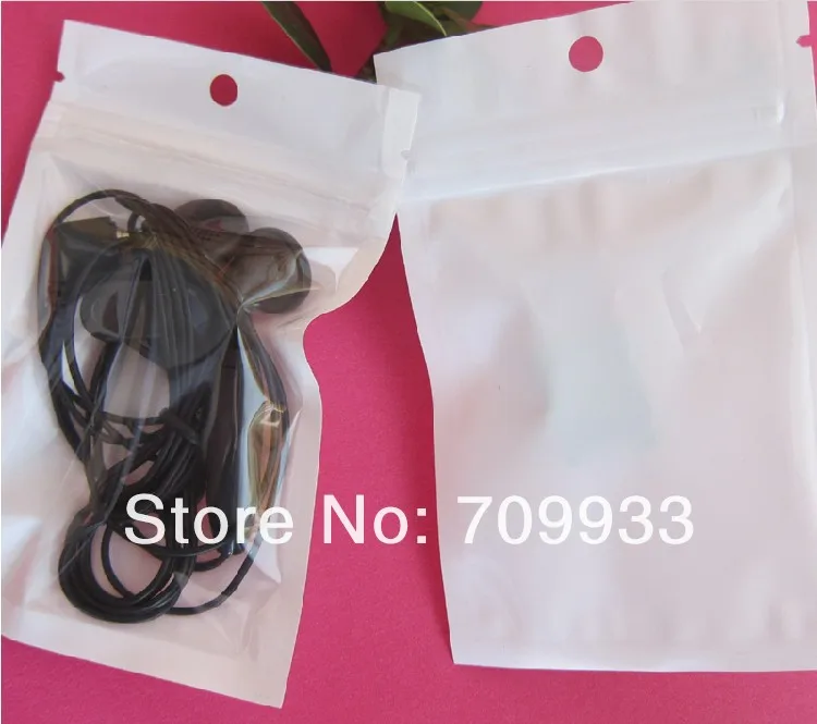 500pcs/lot(10*18cm)Gift Wrap Phone Liner Package bag Zipper Clear white retail plastic package Electronic accessories poly bags