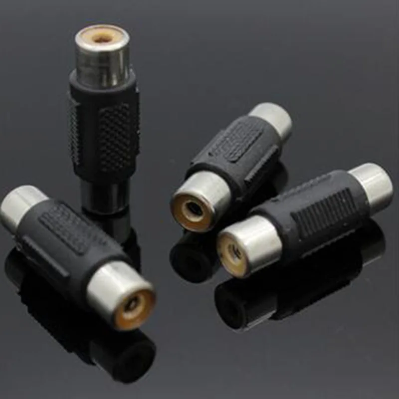 10 PCS Baru Jack Lotus RCA Female untuk Perempuan Coupler Joiner Adapter AV Audio Vedio Barel lurus