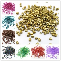 800pcs 2*2.5mm Seed Beads Czech Cylindrical Glass Tube Bugle  For Necklace Bracelets Loose  DIY Jewelry Making #MZ