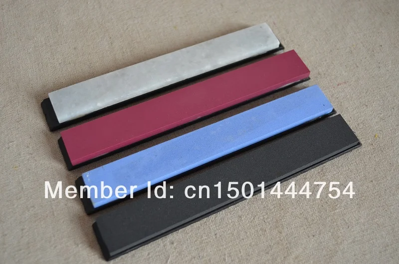 New classic 4pc 320# 600# 3000# 6000# GEM Knife stone Super fine Sharpening Stones with plastic base for sharpener system