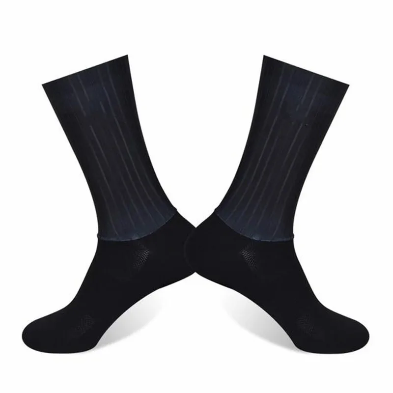 Anti deslizamento de silicone verão aero meias whiteline ciclismo meias dos homens bicicleta esporte correndo meias calcetines ciclismo