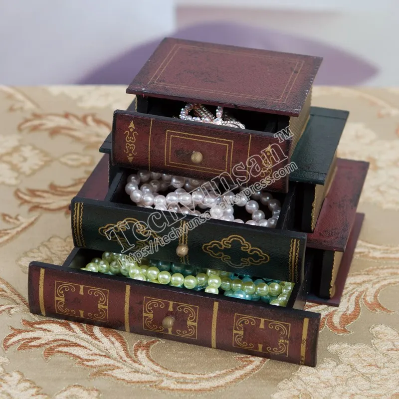 

real life room escape room game props Retro creative jewelry box Wood solid wood multifunctional receiving box prop book crafts