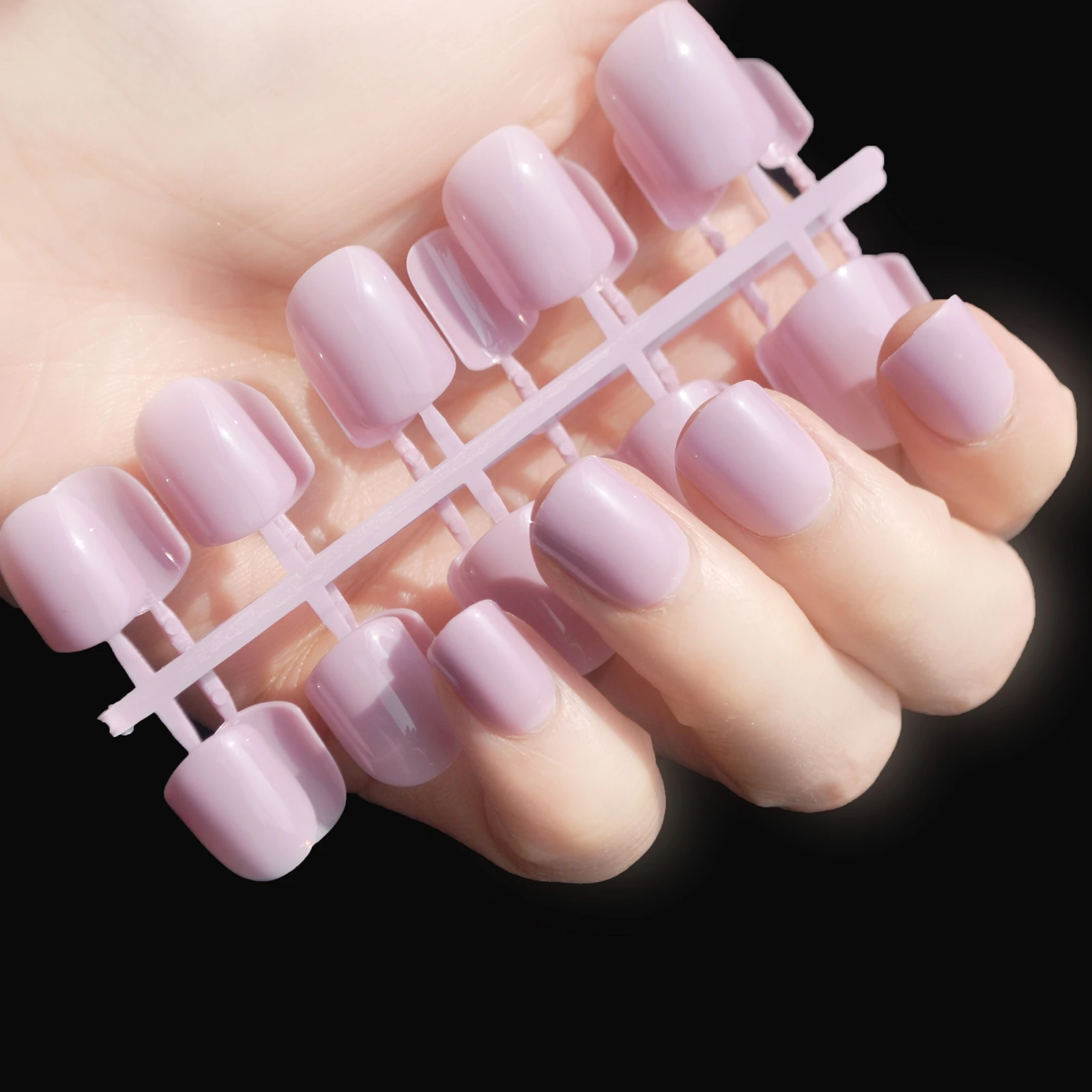 24 Pcs/Set Hot Candy Light Purple Pink False Nail Art Design Tips Acrylic Full Stiletto Daily Wear Fake Nails Manicure Tools 484 image 2