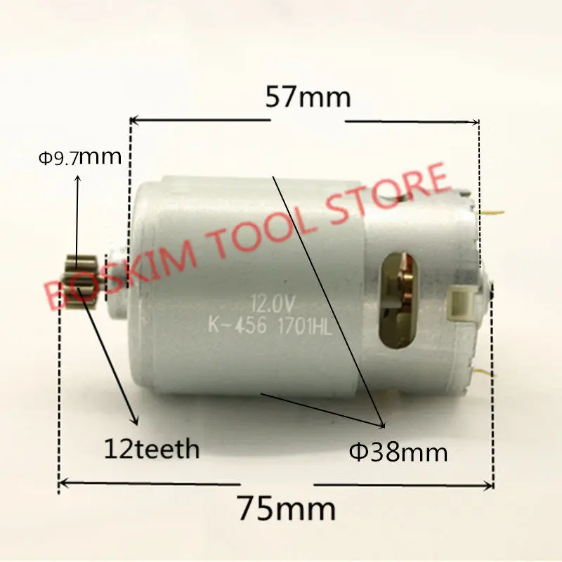 

12 Teeth Replace Motor DC 12V For BOSCH 2 609 120 259 GSR12V GSR12-2 GSB12VE-2 GDR12V Cordless Drill Driver Screwdriver