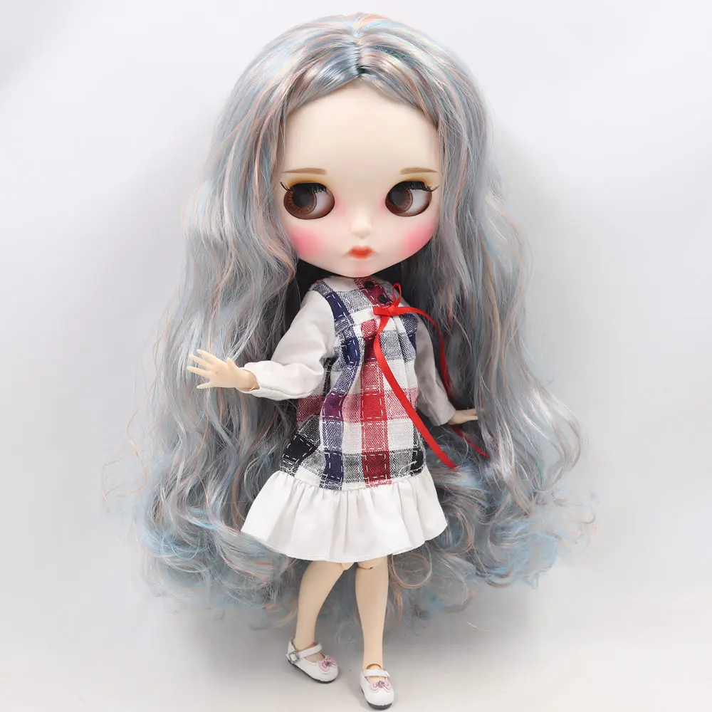 

ICY DBS Blyth Doll No.BL6227/2023 mixed hair Carved lips Matte customized face with eyebrow Joint body 1/6 bjd