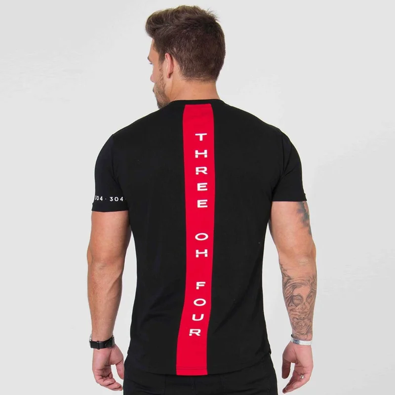 Men Cotton Short Sleeve T-shirt Fitness Slim Patchwork Black Shirt Male Brand Gym Tees Tops Summer New Fashion Casual Clothing