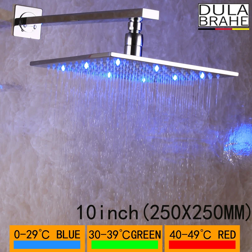 

DULABRAHE Luxury Large Rain Shower Head Rotate 360 Degree Chrome Bathroom Rainfall Shower Head Water Saving High Quality
