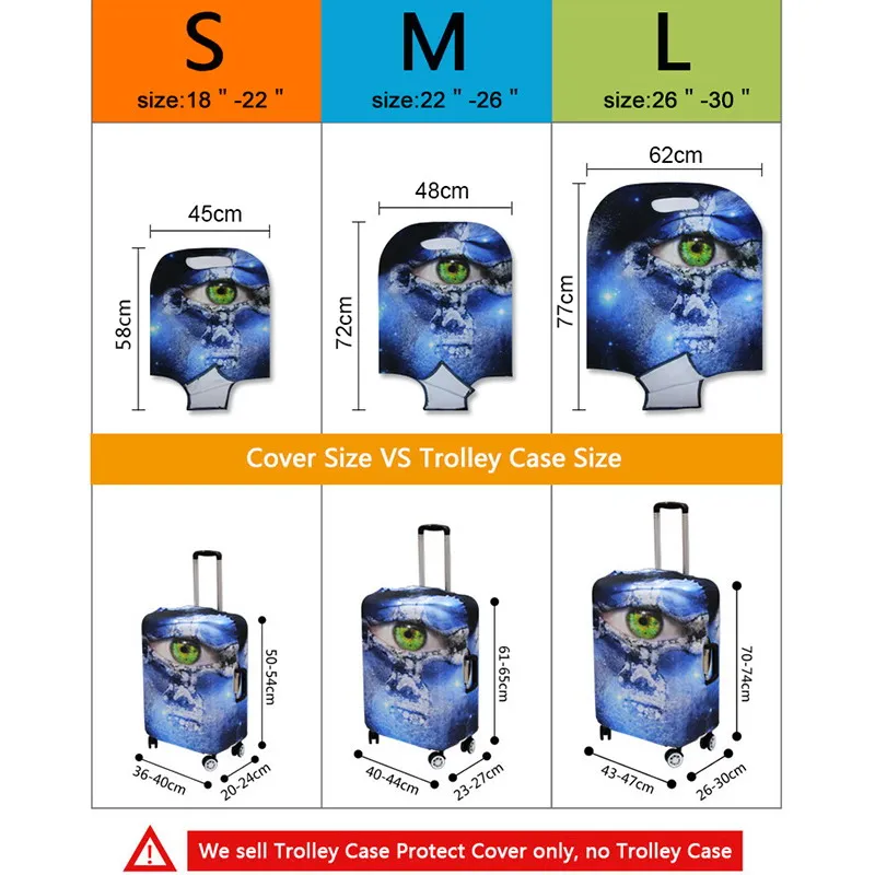 Funda protectora para maleta de viaje con estampado de ardilla 3D, cubierta elástica impermeable para equipaje portátil, cubierta para lluvia