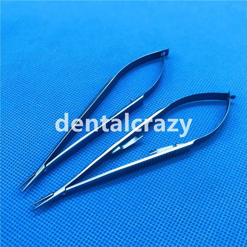 NEW 14cm Titanium Needle Holder with Lock Ophthalmology Instrument Cosmetic Pin Clamp  Tweezers Surgery Tools