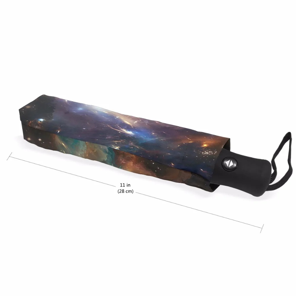 Colorful Universe Galaxy Space Star Meteor ombrello automatico 3 ombrello pieghevole pioggia donna uomo ombrello antivento Guarda Chuva