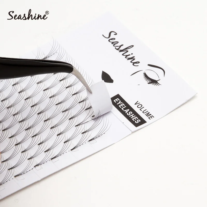 Seashine Handmade Premade Fans Short Stem 3D Mink Eyelash Extension 8-18mm Volume Lashes Free Shipping