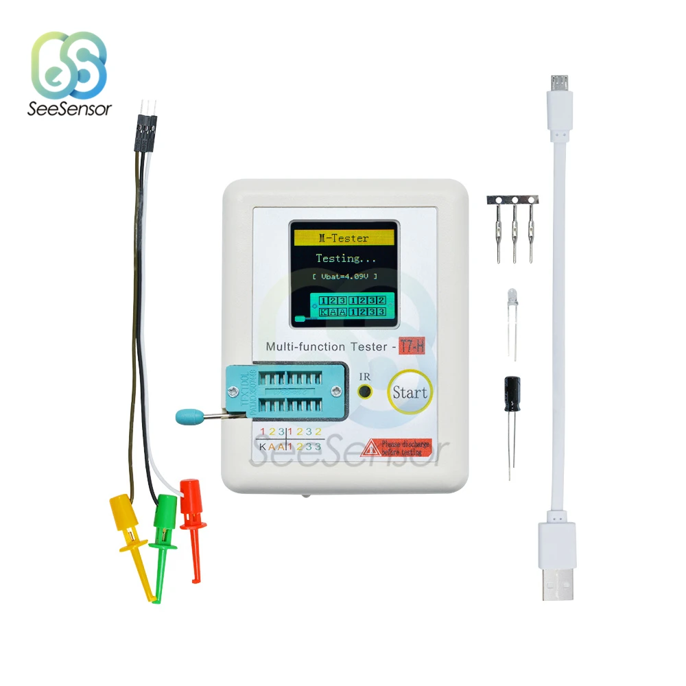LCR-TC1 LCR-T7 TC-T7-H T7 Multifunctional TFT Backlight Transistor Tester for Diode Triode Capacitor Resistor Transistor