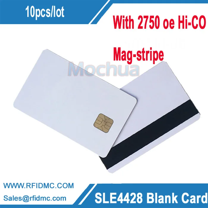 Contact SLE4428  Card with 2750oe Mag-stripe 4428 Contact IC - Big Chip