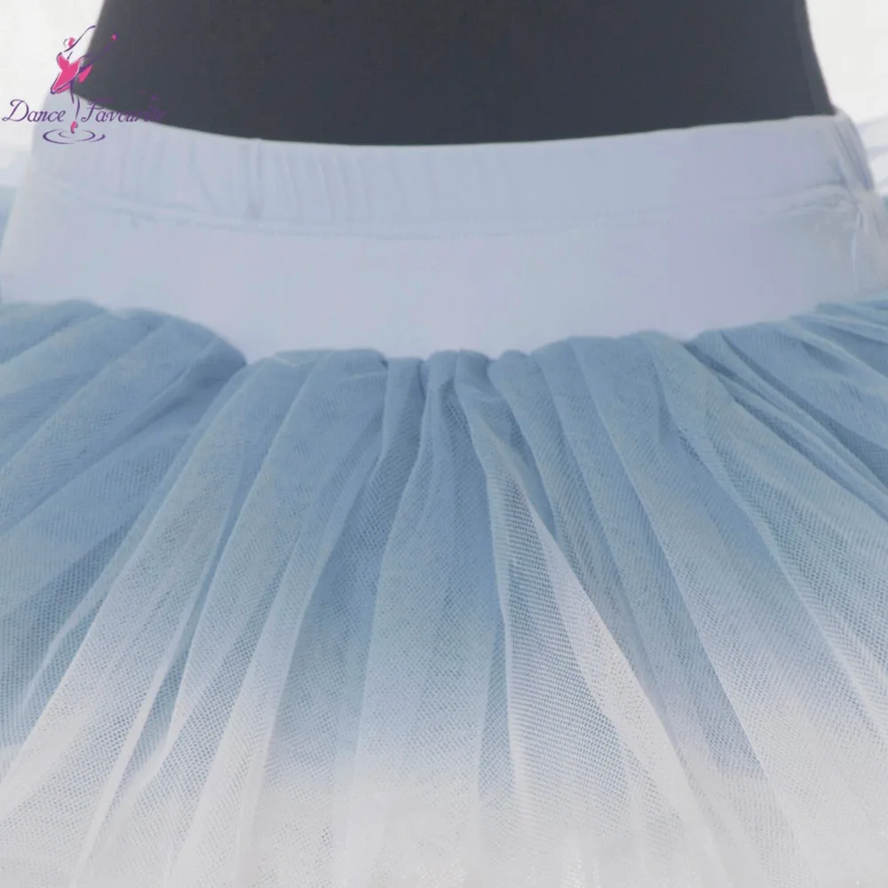 Repetitie/Praktijk Professionele Tutu Stijve Tule Half Ballet Tutu Vrouwen Dance Tutu Blauw Fading Kleur Prefesstional Half Tutu