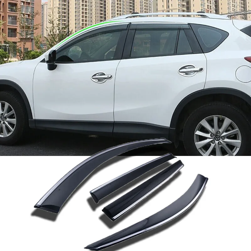 Auto accessories Fit For Mazda CX-5 CX5 2013-2016 Windows Side Clip on Rain Wind Vent Visors 4pcs set