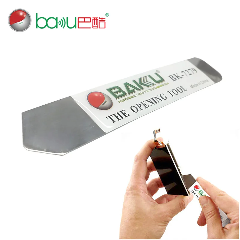 BAKU Professional Metal Pry for iPhone iPad iPod Mobile Phone Tablet Repair Hand Opening Tools Flexible Steel Crowbar