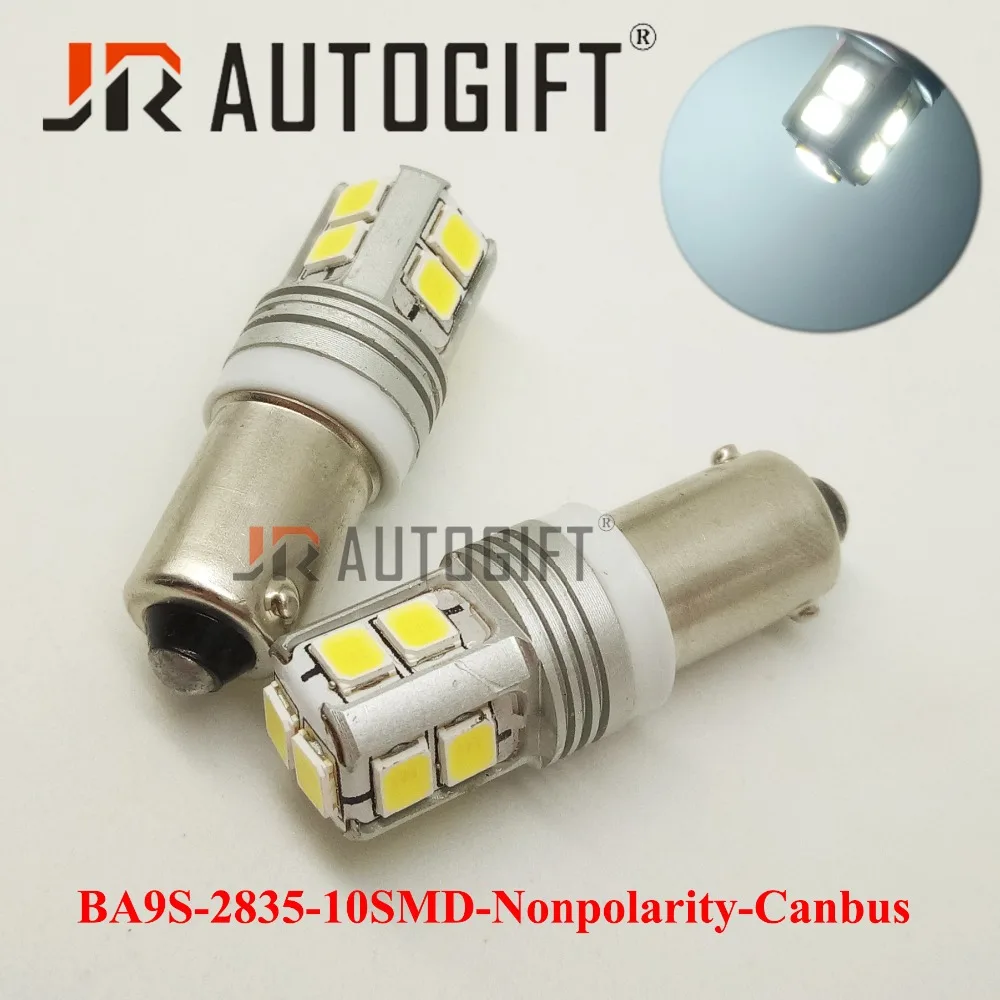 20x BA9S Canbus No error Nonpolarity White High Power 2835 10smd T4W LED Bulbs For Car Parking Lights Interior indicator bulb12V