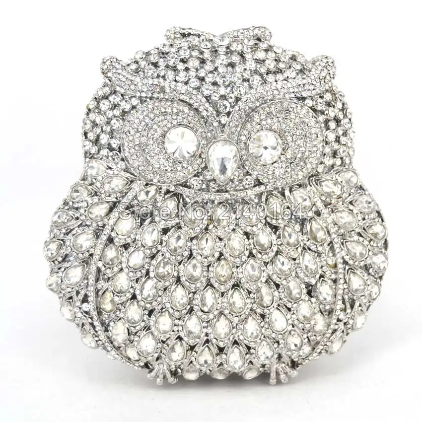 

Diamond Crystal Mini Evening Party Bag Women Day Clutches Ladies Chain Gold owl Clutches Purses and Handbag Q42