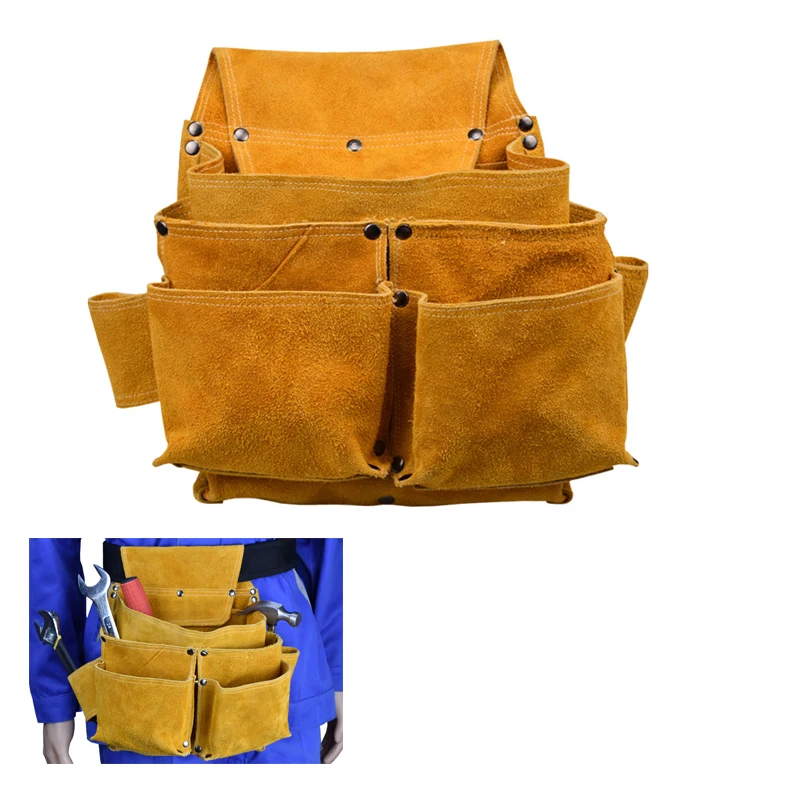 

New Leather Labor Kit, Riveting Welding Climbing Work Machinery Working Storage Bag Electrician, Pliers, Multi-function Pocket