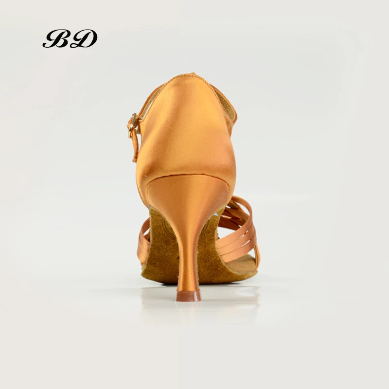 BD 2304 scarpe da ballo sala da ballo donna scarpe latine scarpe da ballo ragazza donna sandali tacchi alti 7.5CM raso 2018 nuovo bdabce autentico