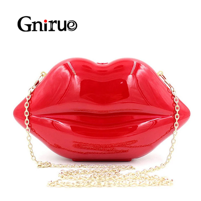 New Personality Creative Sexy Red Lips Clutch Bags Fashion Shoulder Crossboby Bags Women Acrylic Evening Wedding Party Handbags you sexy thing the best of hot chocolate 2 cd