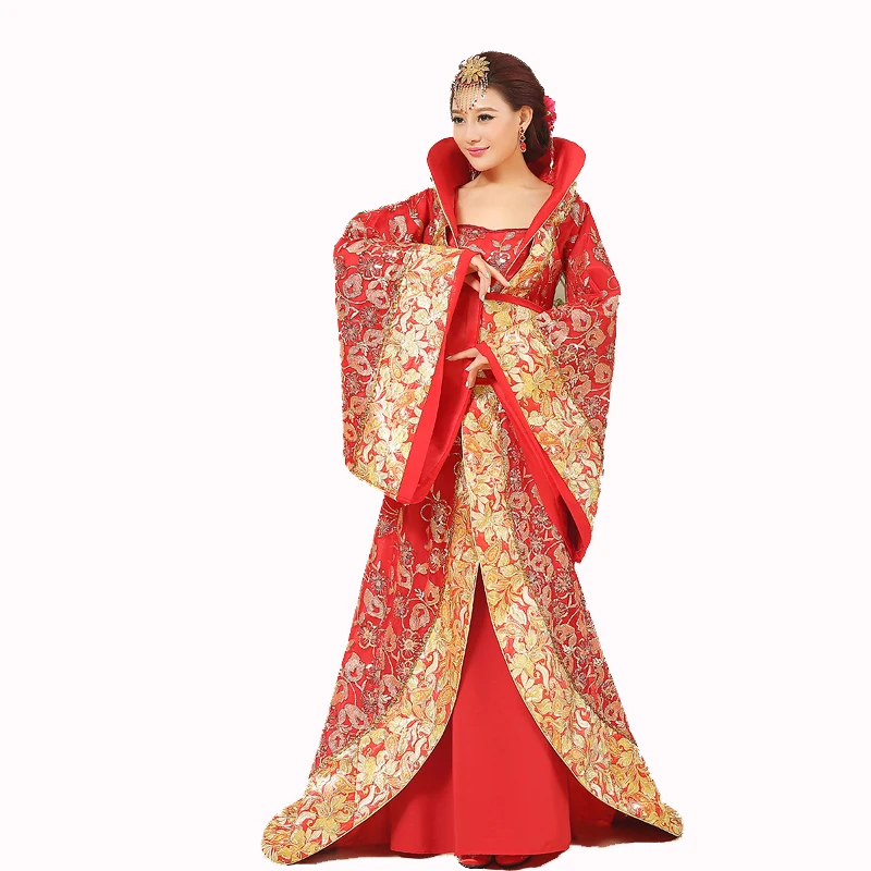 Chinese Han Dynasty Court Dress Dramaturgic Dress Women Ancient Infanta Costume Peri Theatrical Draggle-tail Dress High Quality