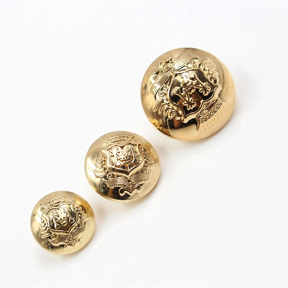 10pcs/lot Retro Style metal button Gold for clothing sweater coat decoration shirt buttons accessories DIY JS-0243