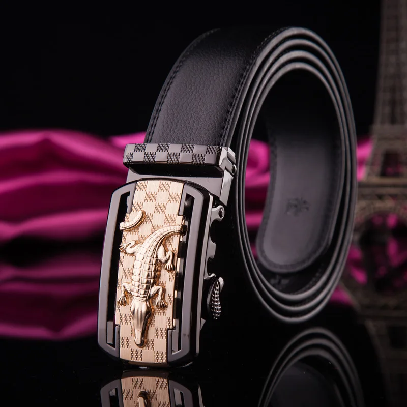 Fashion Men's Leather Belts With Automatic Buckle Waist Strap Belt Designer Belts Men High Quality