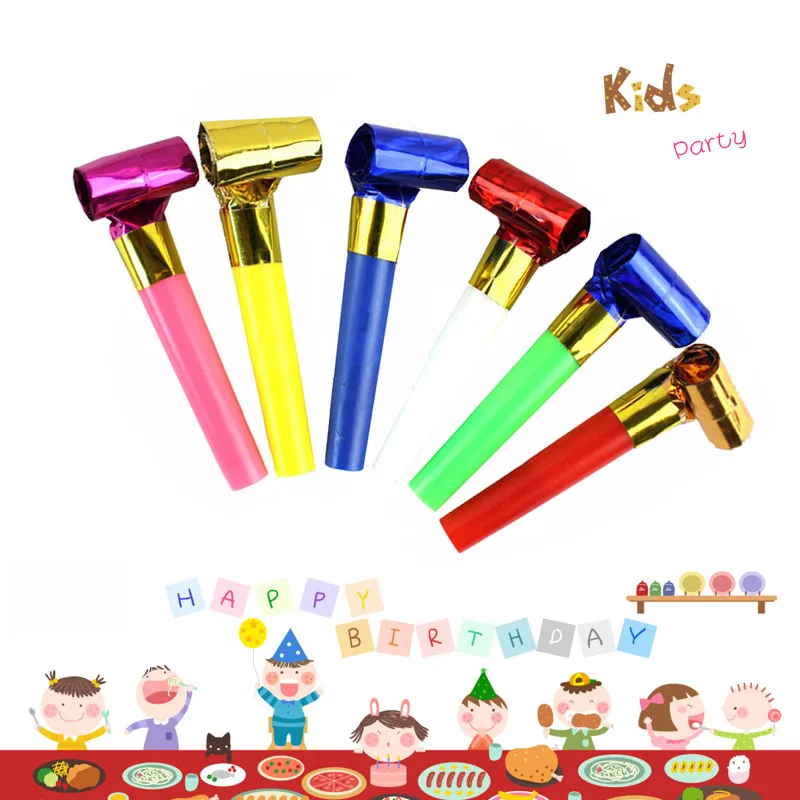 30Pcs Children Birthday Party Noise Makers Glitter Blowouts Festival Funny Prop Pinata Toys Kids Party Favors Gift Horn Whistle