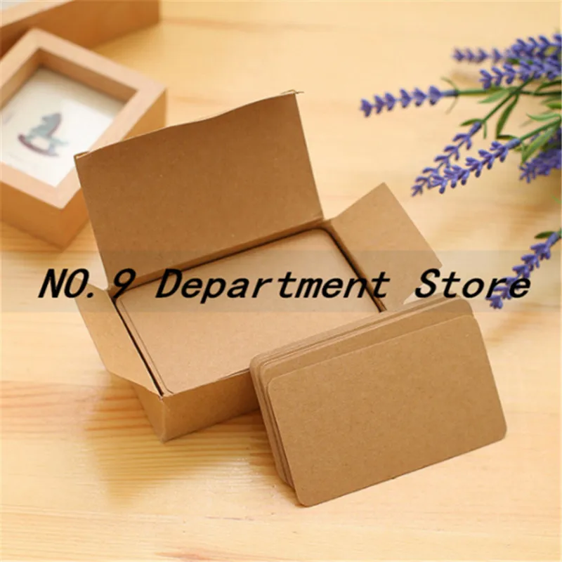 100Pcs Black Blue Pink White Green Yellow Orange Blank Graffiti Paper Card Mini Greeting Card Message Business Memo Note Cards