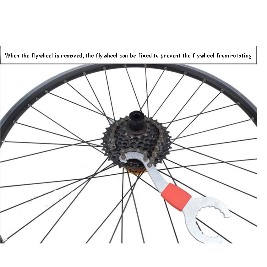 自転車フリーホイール取り外しスパナ,自転車チェーン修理,スチールレンチ,統合シャフト,多機能ツール