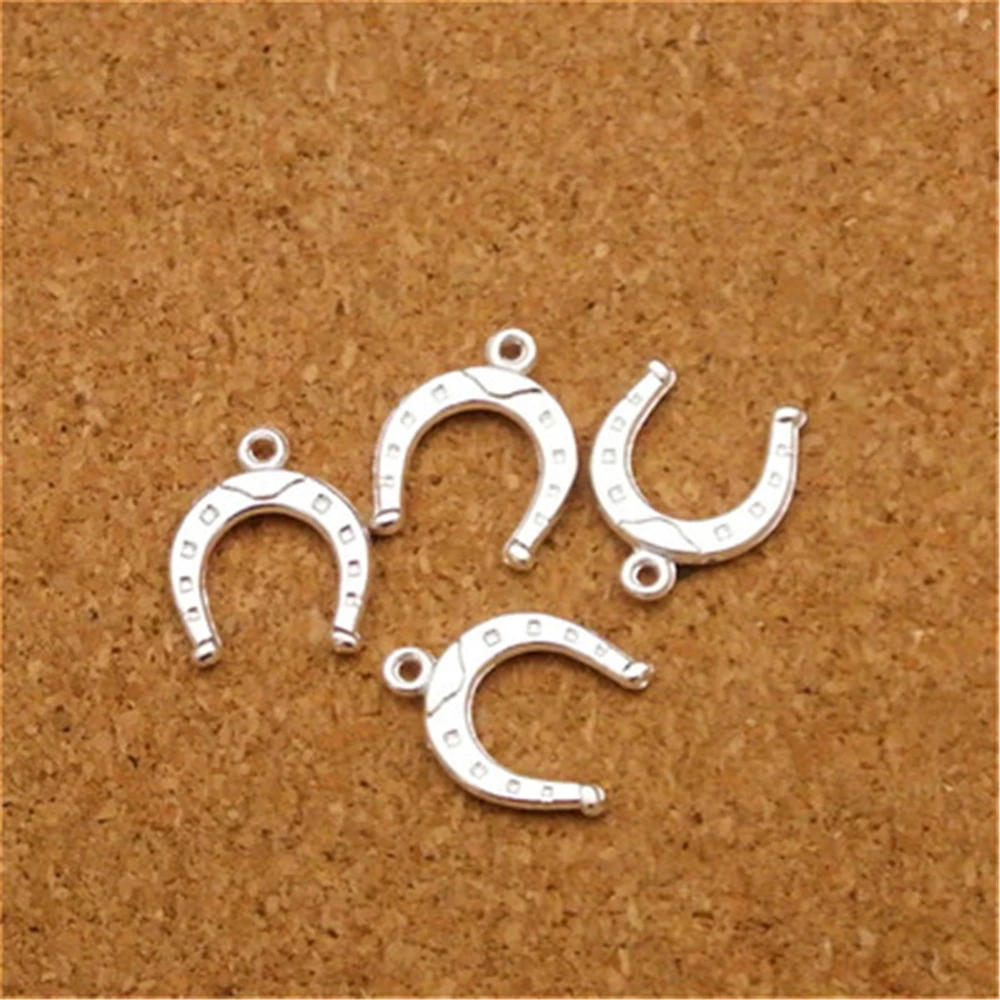 30pcs Charms Lucky European Horseshoe Haning Bead Charms Fit Style Bracelet Antique Jewelry Making DIY Handmade Craft