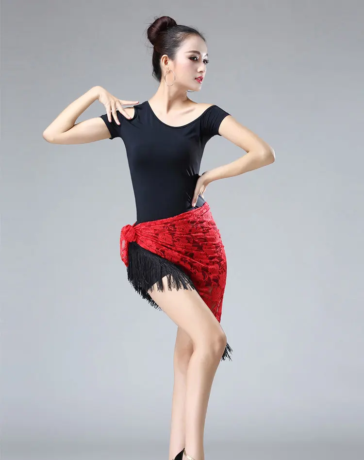 Blley Hips Scarf Lace Shawl Hip Triangle Towel Latin Dance Tassel Hip Scarf Fringed Waist Belly Dance Hip Triangular Bandage