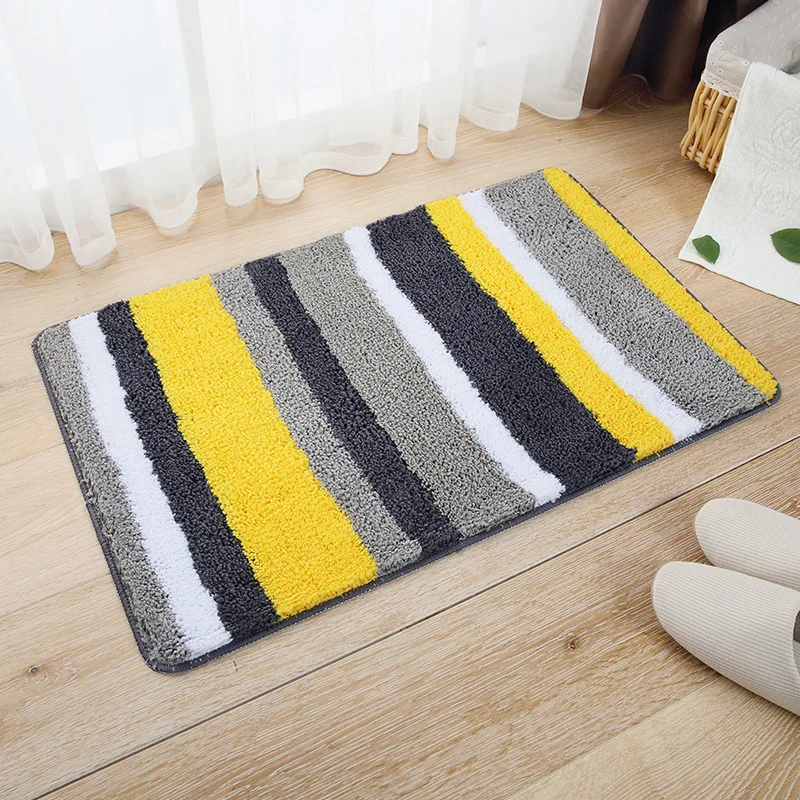 Bathroom Mat Absorbent Non Slip Microfiber Living Room Bedroom Yellow Grey Blue Yellow Mats 45x65cm/50x80cm tapetes de cozinha