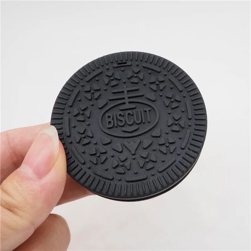 Chenkai 2pcs Silicone Biscuits Teether DIY Oreo Cookie Baby Pacifier Dummy Chewing Sensory Pendant Montessori Toy Accessories