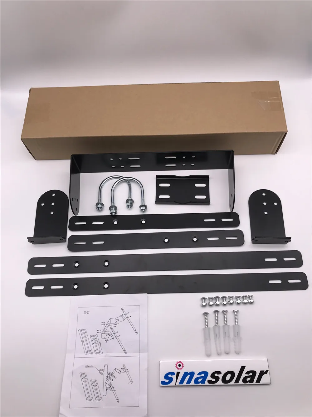 Adjustable Solar Panel Wall And Pole Mounting Bracket System For Gate Opener 12V Off Grid System Rural