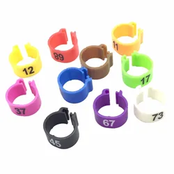 100 PCS NO.1-100 Pigeon rings Color foot ring Bird Management Logo Pigeon Chicken Quail ring Animal Feeding Tools