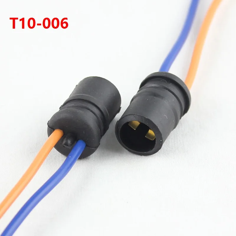 10Pcs T10 W5W 194 168 T15 LED Car Bulb Socket Connectors Pre-Wired Adapters Plug Holder for Automobile Lighting