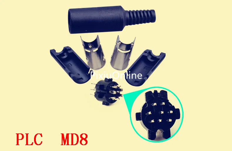 1 Buah YT368 PLC Eight Core Plug MD8 Mini Terminal Head 8 Pin Plug Gratis Pengiriman