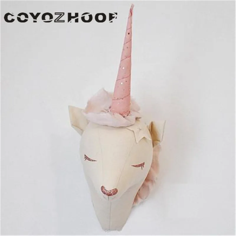 Nordic Cute Unicorn Cloth Wall Hanging Decoration Best Gifts For Kids Room Mural Christmas/Birthday Baby Toys