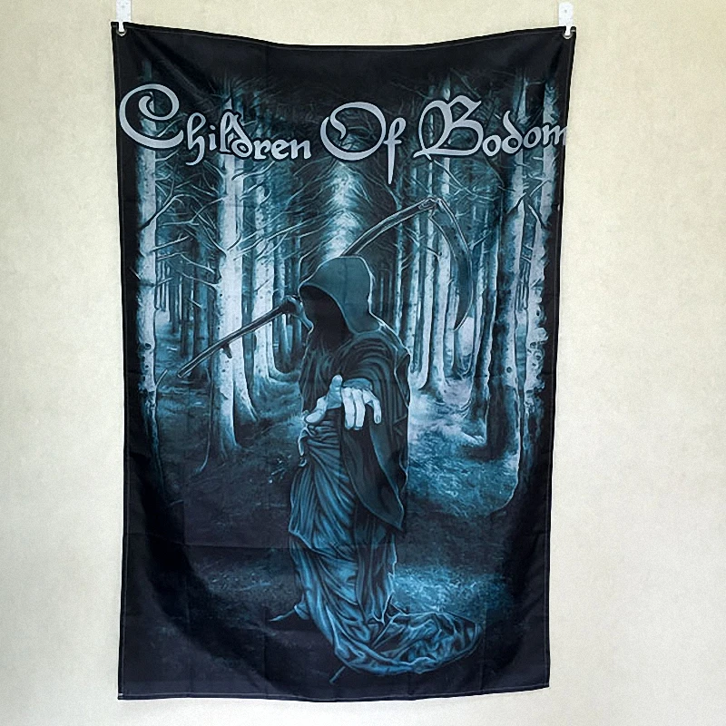 

Children Of Bodom Rock Band Poster Four Holes Banners Wall Flags Tapestry Cloth Art Bar Cafe Hotel Theme Background Decoration