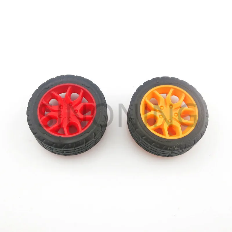 100pcs Rubber Wheels Tyres Car Toys Wheels 30mm for Remote control car Making Kids Vehicles Toy RC Spare Parts image 4