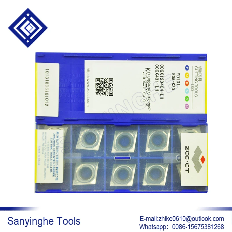 High quality sanyinghe 10pcs/lots YD101 CCGX09T308-LH / YD101 CCGX09T304 cnc carbide  turning inserts