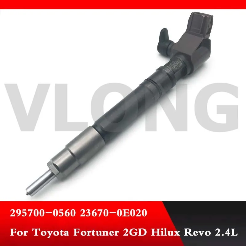 Genine New Inyector Common Rail Fuel Injector Assy 295700-0560 23670-0E020 23670-0E040 For Toyota Fortuner 2GD Hilux Revo 2.4L