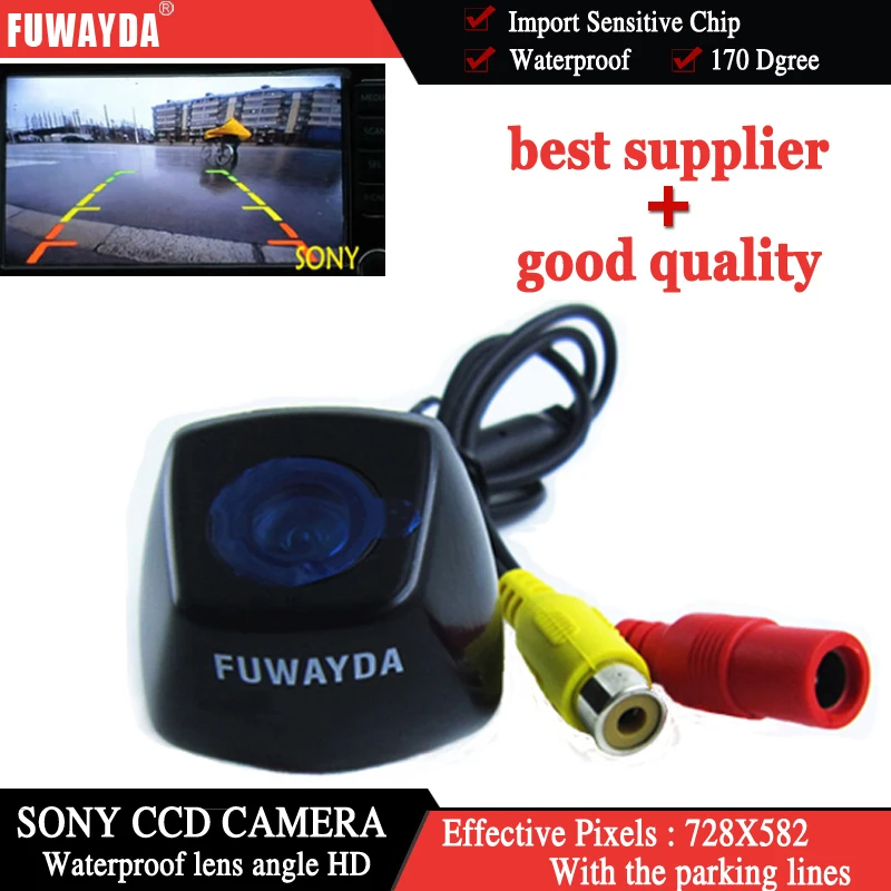 

FUWAYDA CCD Chip Car Rear View Reverse Backup Parking + Guide Line CAMERA for BMW X1/ BMW X3/ BMW X5/ BMW X6 waterproof