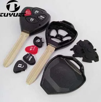 Coque de clé à distance pour Toyota Camry, coque de clé de voiture, ébauches de couverture, 4 boutons, 5 pièces