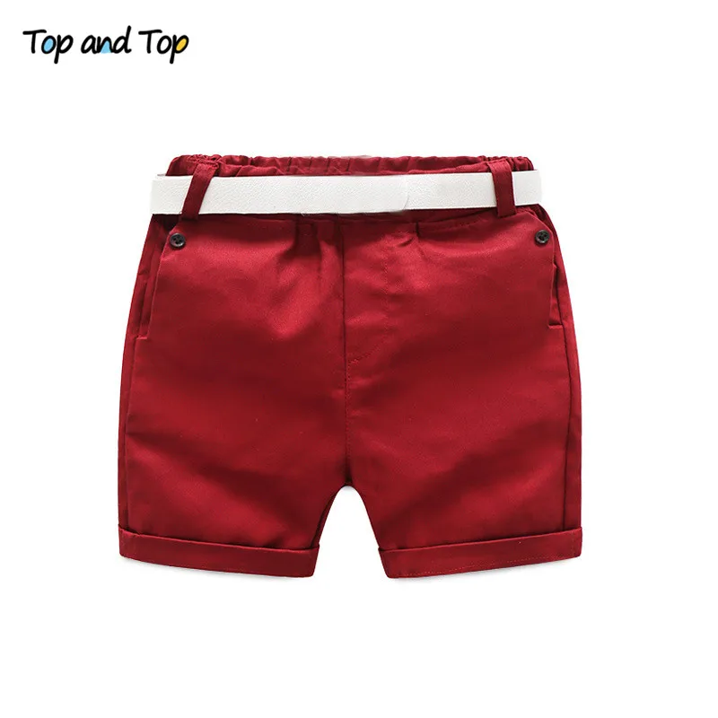 Top and Top boys clothing sets summer gentleman suits short sleeve shirt + shorts 2pcs kids clothes children clothing set