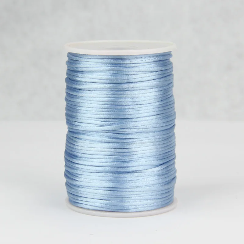 Nieuwe 2,5 mm 100 yard Chinese knoopkoord 24 kleuren Rattail satijn gevlochten string sieraden bevindingen kralen touw voor DIY mode ambacht